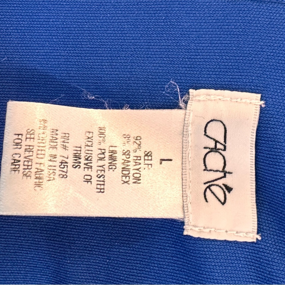 Cache Blue Ruched Wrap Sheath Dress - Picture 3 of 4